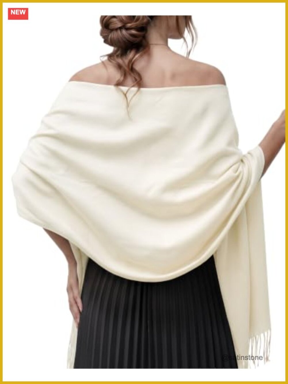 Soft Pashmina Shawl Wrap Wedding Bridal Evening Scarf